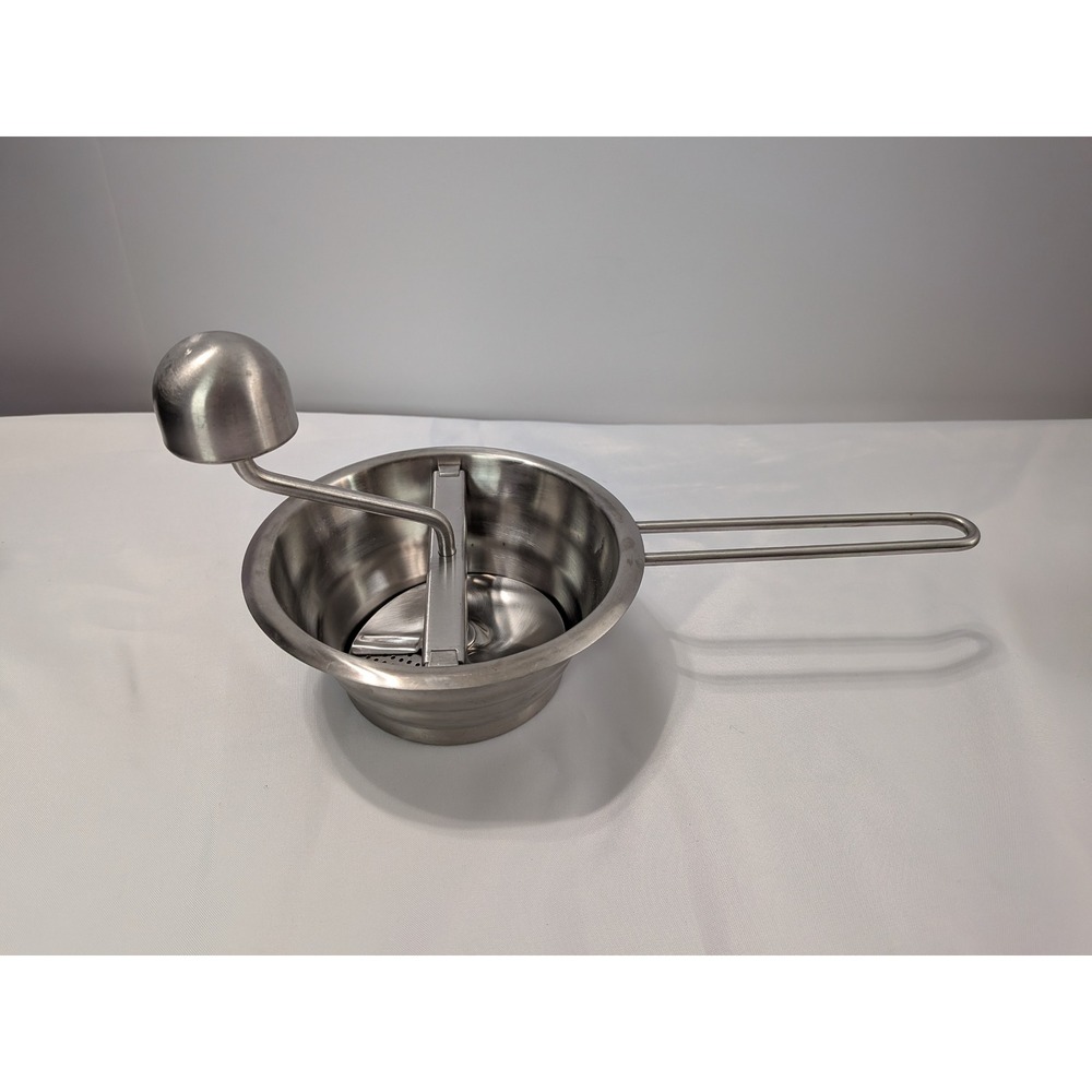 Unbranded Food Mill Kitchen Tool Silver Excellent Stainless Steel Rotary Crank